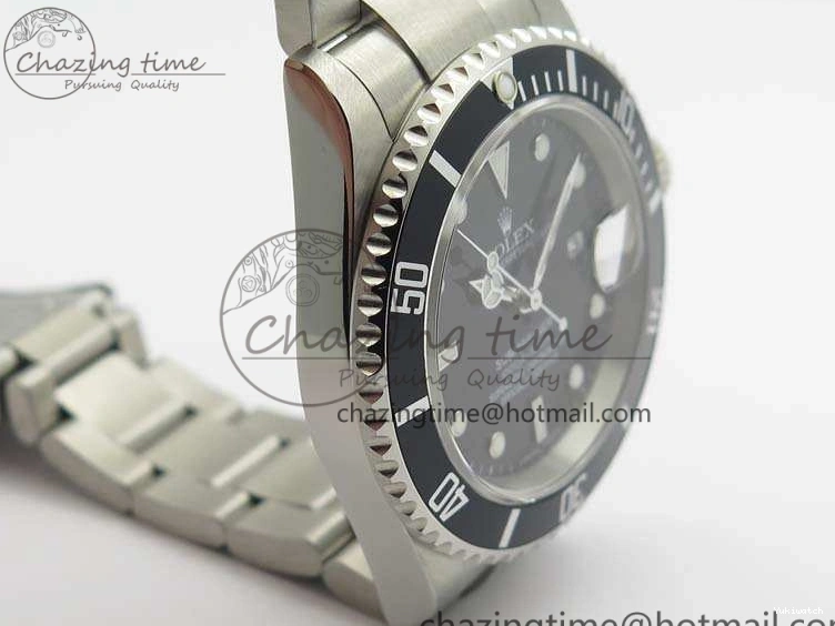 SH3135 Rehaut Black On Edition 16610 SS 1:1 Bracelet LN No Best JF Engraving Submariner 0331